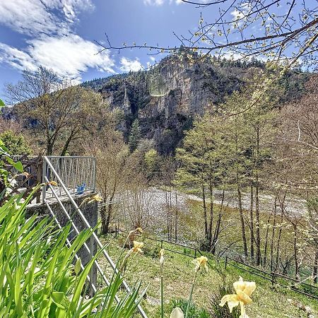 Gorges Du Tarn : Charmant Gite Avec Vue Sur Le Tarn Sainte-Énimie Exterior foto